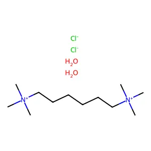 trimethyl-[6-(trimethylazaniumyl)hexyl]azaniumdichloridedihydrate structure
