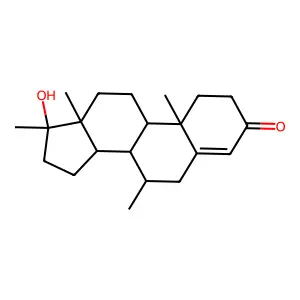 (7S,8R,9S,10R,13S,14S,17S)-17-hydroxy-7,10,13,17-tetramethyl-2,6,7,8,9,11,12,14,15,16-decahydro-1H-cyclopenta[a]phenanthren-3-one structure
