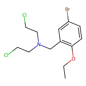 Benzylamine, 5-bromo-N,N-bis(2-chloroethyl)-2-ethoxy- structure