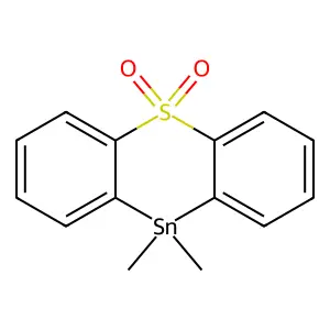 10,10-dimethylbenzo[b][1,4]benzothiastannine 5,5-dioxide structure