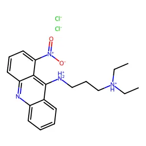 diethyl-[3-[(1-nitroacridin-9-yl)azaniumyl]propyl]azanium dichloride structure