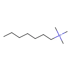 n,n,n-trimethylheptan-1-aminium structure