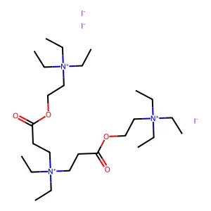 (Diethyliminiobis(((ethylenecarbonyl)oxy)ethylene))bis(triethylammonium) triiodide structure