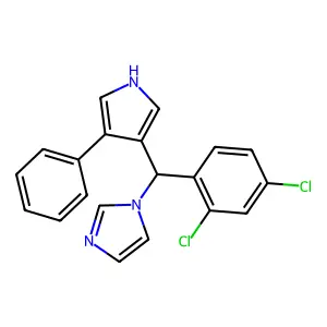 1-[(2,4-dichlorophenyl)-(4-phenyl-1H-pyrrol-3-yl)methyl]imidazole structure