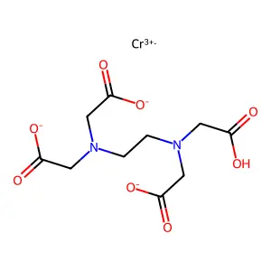 Chromate(1-), ((N,N'-1,2-ethanediylbis(N-((carboxy-kappaO)methyl)glycinato-kappaN,kappaO))(4-))-, hydrogen (1:1), (OC-6-21)- structure