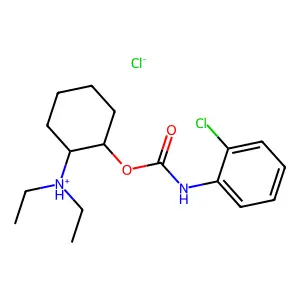 CARBANILIC ACID, o-CHLORO-, 2-(DIETHYLAMINO)CYCLOHEXYL ESTER, HYDROCHLORIDE structure