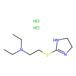 2-(4,5-dihydro-1H-imidazol-2-ylsulfanyl)-N,N-diethylethanaminedihydrochloride structure