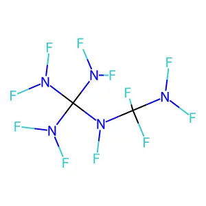 1,1,1',1'-Tetrakis(difluoroamino)-N-1,1'-trifluorodimethylamine structure