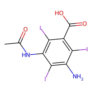 Compound C9H7I3N2O3 structure