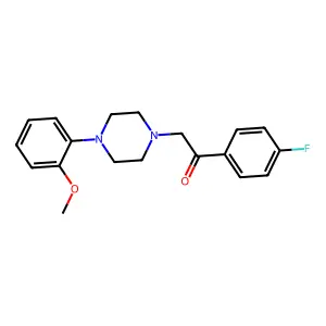 ACETOPHENONE, 4'-FLUORO-2-(4-(o-METHOXYPHENYL)-1-PIPERAZINYL)- structure