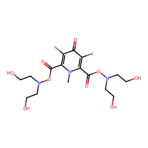 BIS(DIETHANOLAMINE)-N-METHYL-3,5-DIIODOCHELIDAMATE structure