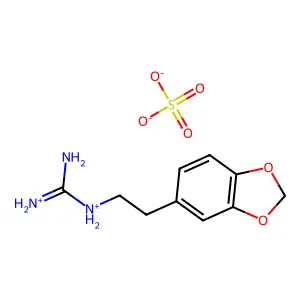 1-(2-(1,3-Benzodioxol-5-yl)ethyl)guanidine sulfate (2:1) structure