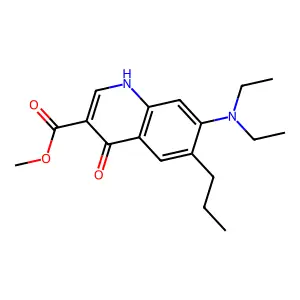 methyl 7-(diethylamino)-4-oxo-6-propyl-1H-quinoline-3-carboxylate structure