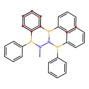 1,1,2-tris(diphenylphosphanyl)-2-methylhydrazine structure