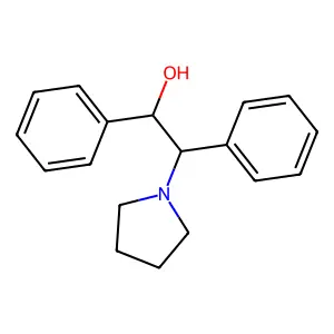 1,2-diphenyl-2-pyrrolidin-1-ylethanol structure