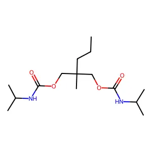 [2-methyl-2-(propan-2-ylcarbamoyloxymethyl)pentyl] N-propan-2-ylcarbamate structure