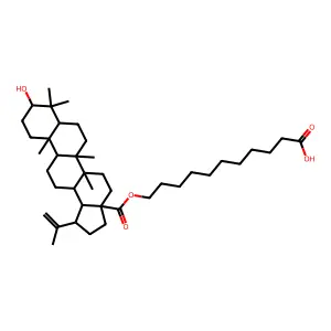 11-[(1R,3aS,5aR,5bR,7aR,9S,11aR,11bR,13aR,13bR)-9-hydroxy-5a,5b,8,8,11a-pentamethyl-1-prop-1-en-2-yl-1,2,3,4,5,6,7,7a,9,10,11,11b,12,13,13a,13b-hexadecahydrocyclopenta[a]chrysene-3a-carbonyl]oxyundecanoic acid structure