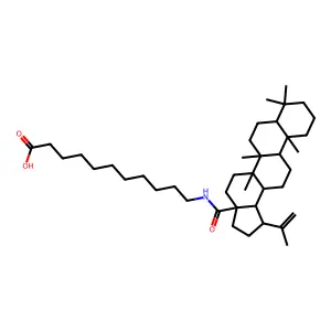 11-[[(1R,3aS,5aR,5bR,7aS,11aS,11bR,13aR,13bR)-5a,5b,8,8,11a-pentamethyl-1-prop-1-en-2-yl-1,2,3,4,5,6,7,7a,9,10,11,11b,12,13,13a,13b-hexadecahydrocyclopenta[a]chrysene-3a-carbonyl]amino]undecanoic acid structure
