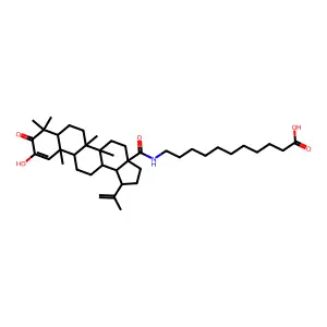 11-[[(1R,3aS,5aR,5bR,7aR,11aR,11bR,13bR)-10-hydroxy-5a,5b,8,8,11a-pentamethyl-9-oxo-1-prop-1-en-2-yl-2,3,4,5,6,7,7a,11b,12,13,13a,13b-dodecahydro-1H-cyclopenta[a]chrysene-3a-carbonyl]amino]undecanoic acid structure