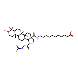 11-[[(1R,3aS,5aR,5bR,7aR,9S,11aR,11bR,13aR,13bS)-1-(3-acetamidoprop-1-en-2-yl)-9-hydroxy-5a,5b,8,8,11a-pentamethyl-1,2,3,4,5,6,7,7a,9,10,11,11b,12,13,13a,13b-hexadecahydrocyclopenta[a]chrysene-3a-carbonyl]amino]undecanoic acid structure
