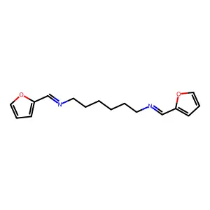 1-(furan-2-yl)-N-[6-(furan-2-ylmethylideneamino)hexyl]methanimine structure