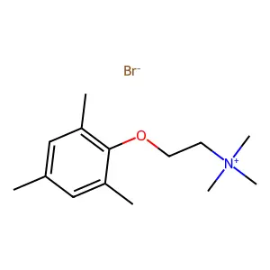 trimethyl-[2-(2,4,6-trimethylphenoxy)ethyl]azanium bromide structure