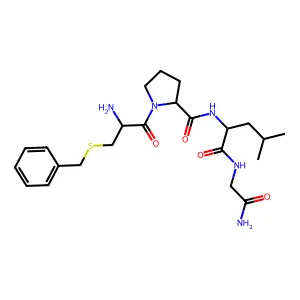 1-(2-amino-3-benzylsulfanylpropanoyl)-N-[1-[(2-amino-2-oxoethyl)amino]-4-methyl-1-oxopentan-2-yl]pyrrolidine-2-carboxamide structure
