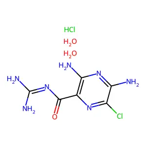 Amiloride hydrochloride dihydrate structure