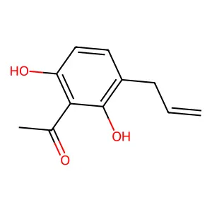 1-(2,6-dihydroxy-3-prop-2-enylphenyl)ethanone structure
