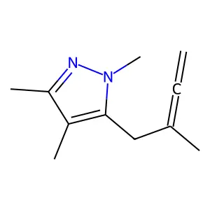 1,3,4-trimethyl-5-(2-methylbuta-2,3-dienyl)pyrazole structure