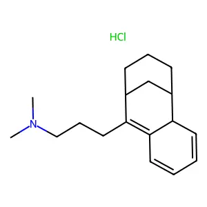 10-(3-Dimethylaminopropylidene)-5,6,7,8,9,10-hexahydro-5,9-methanobenzocyclooctene HCl structure