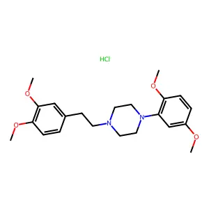 1-(3,4-Dimethoxyphenethyl)-4-(2,5-dimethoxyphenyl)piperazine hydrochloride structure