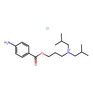 p-Aminobenzoic acid 3-(diisobutylamino)propyl ester hydrochloride structure