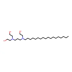 2-[3-[bis(2-hydroxyethyl)amino]propyl-octadecylamino]ethanol structure