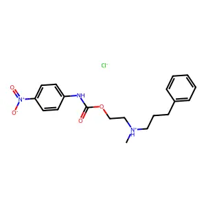 Carbanilic acid, p-nitro-, 2-(methyl(3-phenylpropyl)amino)ethyl ester, hydrochloride structure