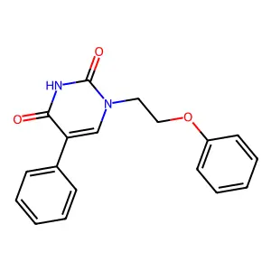 1-(2-phenoxyethyl)-5-phenylpyrimidine-2,4-dione structure