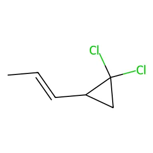 1,1-dichloro-2-prop-1-enylcyclopropane structure