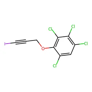 1,2,3,5-tetrachloro-4-[(3-iodoprop-2-yn-1-yl)oxy]benzene structure