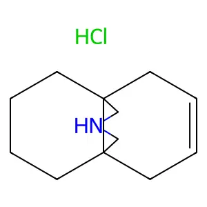 12-azatricyclo[4.4.3.01,6]tridec-3-ene;hydrochloride structure