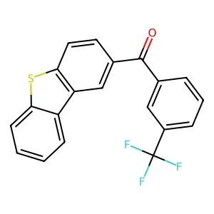 DIBENZOTHIOPHENE, 2-(m-TRIFLUOROMETHYLBENZOYL)- structure