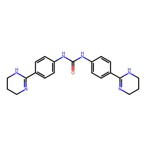 1,3-bis[4-(1,4,5,6-tetrahydropyrimidin-2-yl)phenyl]urea structure