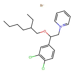 1-(3,4-Dichloro-beta-((2-ethylhexyl)oxy)phenethyl)pyridinium bromide structure