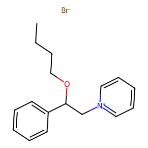 1-(2-butoxy-2-phenylethyl)pyridin-1-ium bromide structure