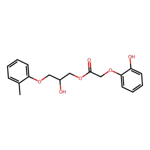 [2-hydroxy-3-(2-methylphenoxy)propyl] 2-(2-hydroxyphenoxy)acetate structure
