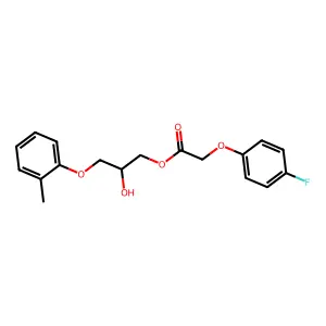 [2-hydroxy-3-(2-methylphenoxy)propyl] 2-(4-fluorophenoxy)acetate structure