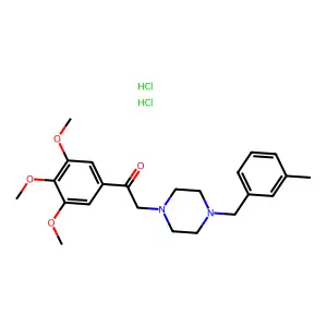 Acetophenone, 2-(4-(m-methylbenzyl)piperazinyl)-3',4',5'-trimethoxy-, dihydrochloride structure