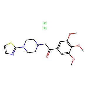 Acetophenone, 2-(4-(2-thiazolyl)piperazinyl)-3',4',5'-trimethoxy-, dihydrochloride structure