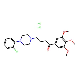 Butyrophenone, 4-(4-(o-chlorophenyl)piperazinyl)-3',4',5'-trimethoxy-, dihydrochloride structure