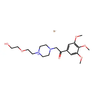 Acetophenone, 2-(4-(2-(2-hydroxyethoxy)ethyl)piperazinyl)-3',4',5'-trimethoxy-, hydrobromide structure