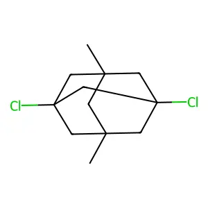 1,3-dichloro-5,7-dimethyladamantane structure